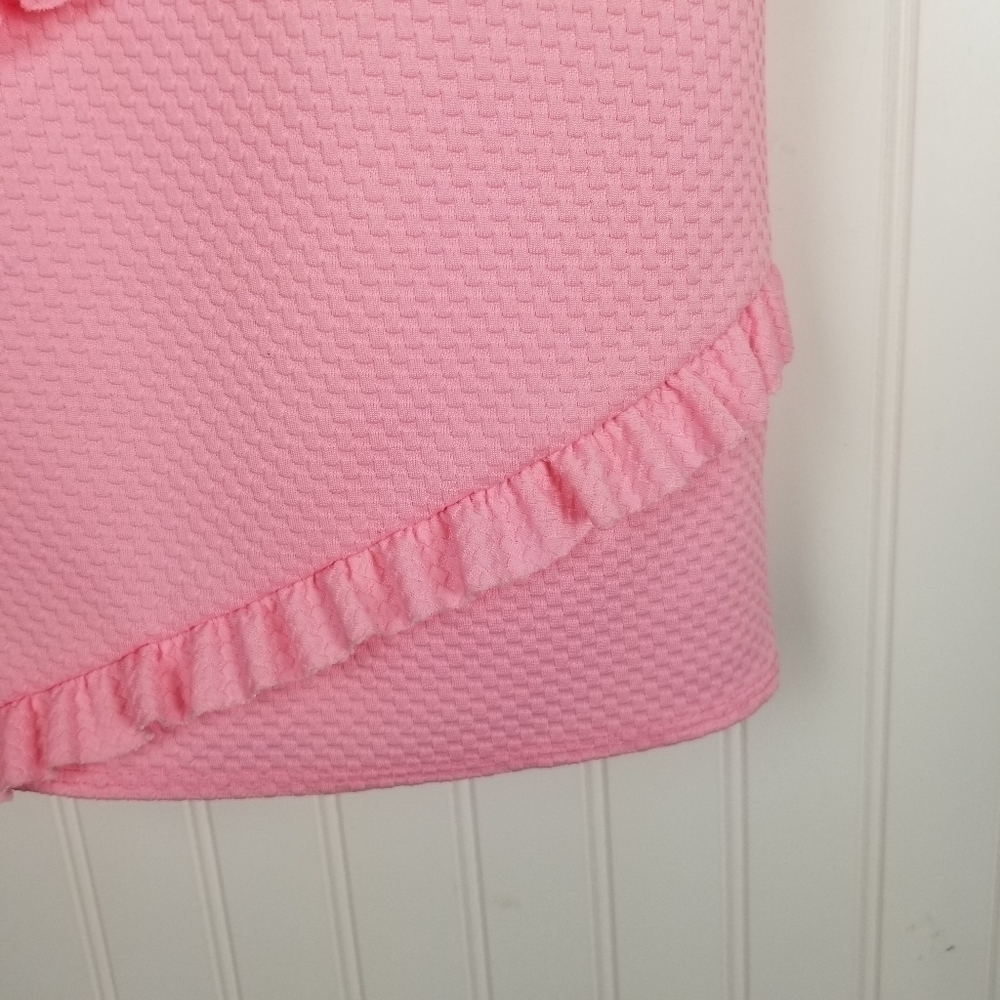 David Charles London Black Label Pink Diagonal Ruffle Shift Dress NWT Sz 12 Yrs - Picture 6 of 11